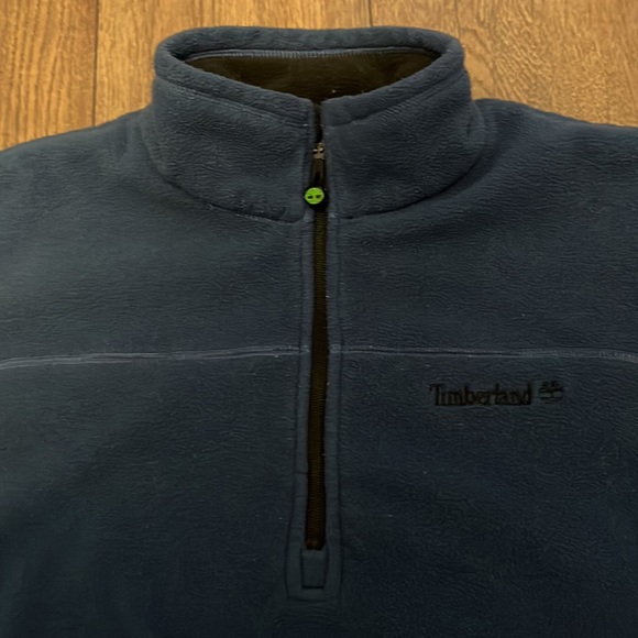 Timberland mens fleeve 1/4 zip pullover blue XL - Picture 2 of 6